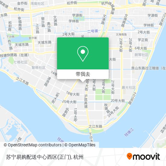 苏宁易购配送中心西区(正门)地图