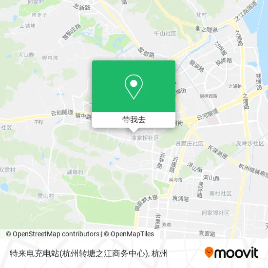 特来电充电站(杭州转塘之江商务中心)地图