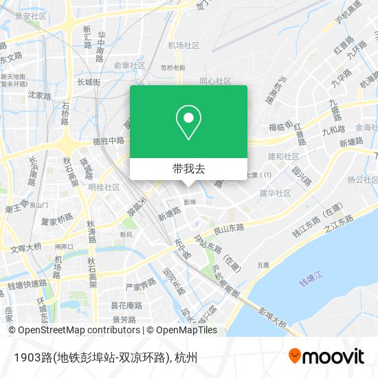 1903路(地铁彭埠站-双凉环路)地图