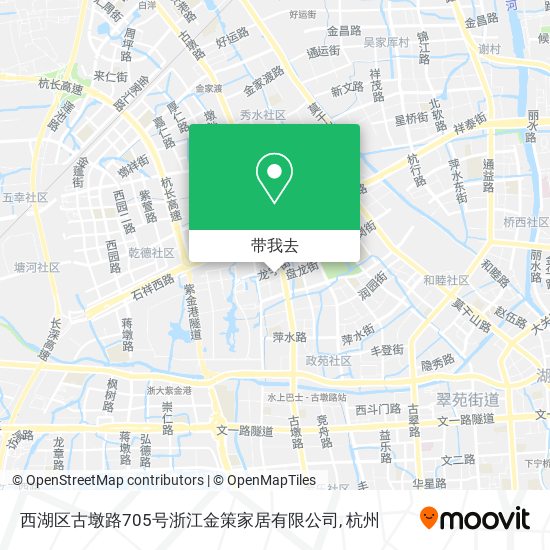 西湖区古墩路705号浙江金策家居有限公司地图