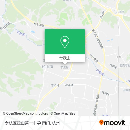 余杭区径山第一中学-南门地图