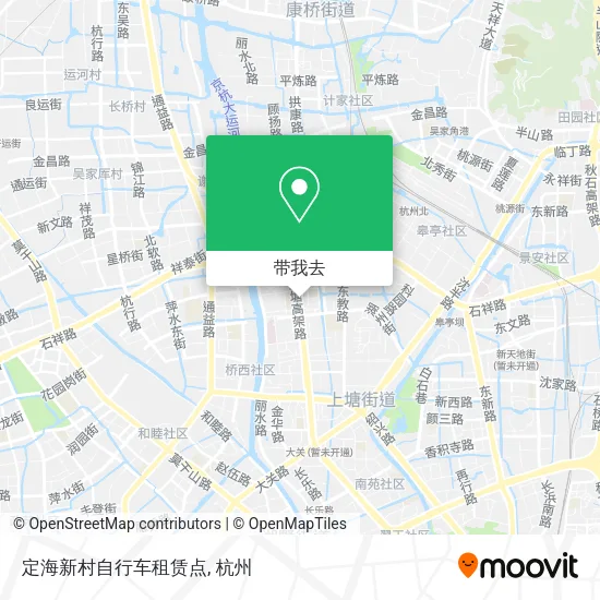定海新村自行车租赁点地图