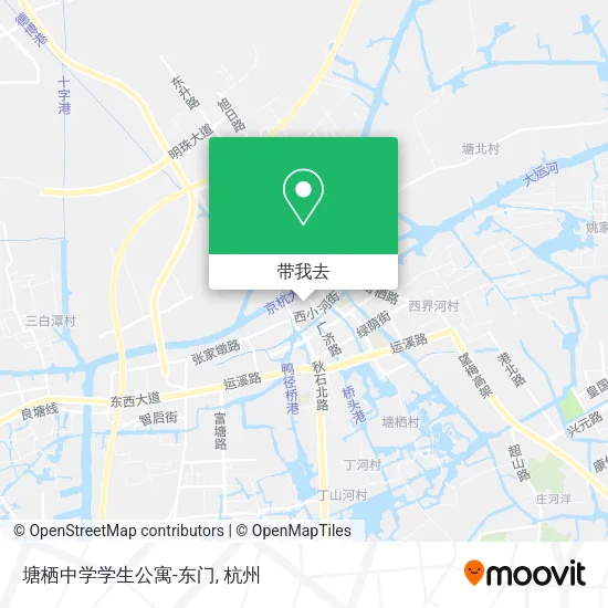 塘栖中学学生公寓-东门地图
