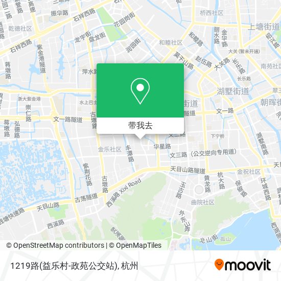 1219路(益乐村-政苑公交站)地图