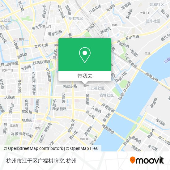 杭州市江干区广福棋牌室地图
