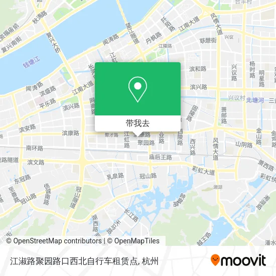 江淑路聚园路口西北自行车租赁点地图