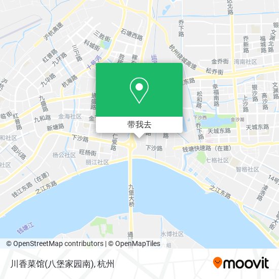川香菜馆(八堡家园南)地图