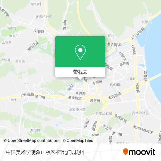 中国美术学院象山校区-西北门地图