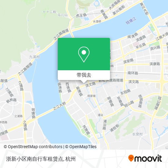 浙新小区南自行车租赁点地图