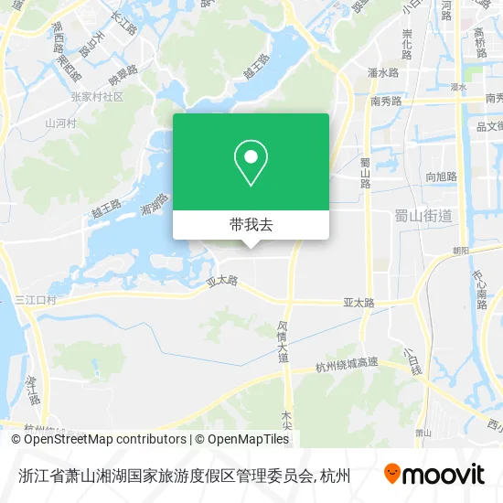 浙江省萧山湘湖国家旅游度假区管理委员会地图
