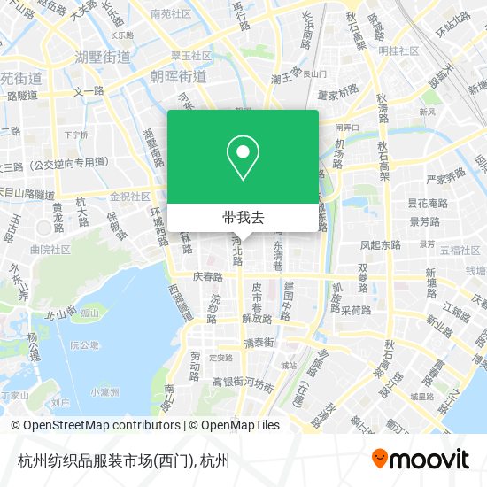 杭州纺织品服装市场(西门)地图