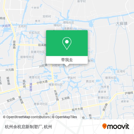杭州余杭启新制塑厂地图