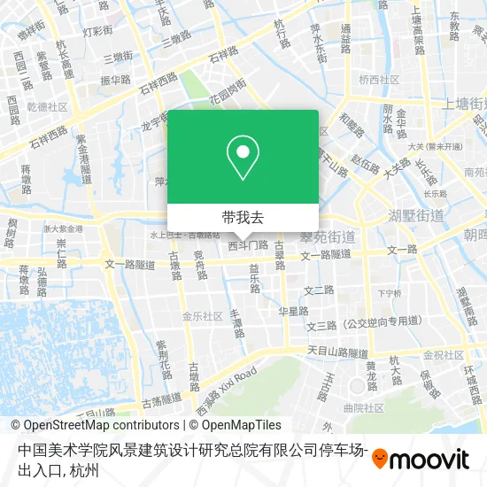 中国美术学院风景建筑设计研究总院有限公司停车场-出入口地图