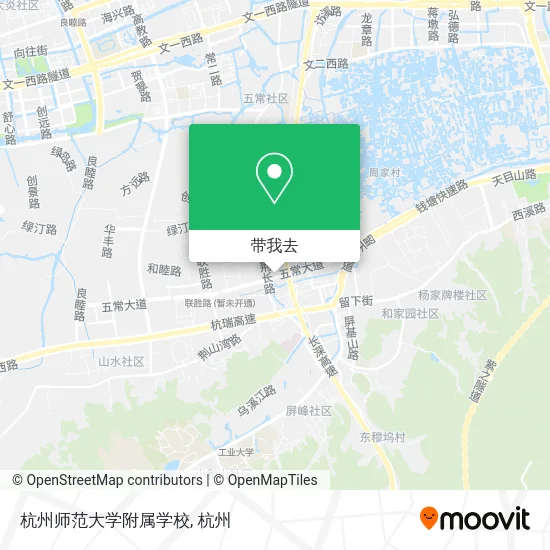 杭州师范大学附属学校地图