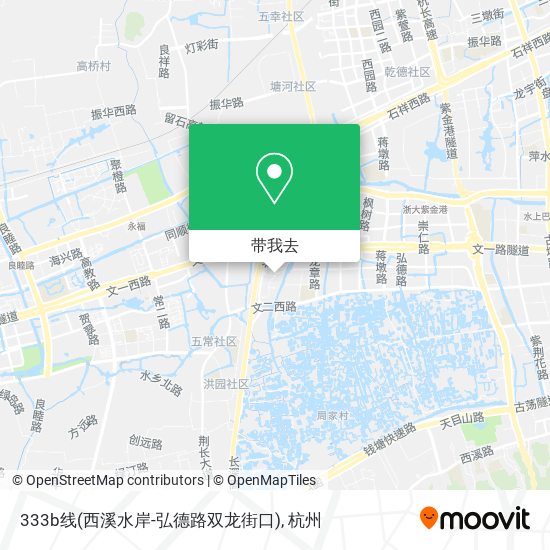 333b线(西溪水岸-弘德路双龙街口)地图