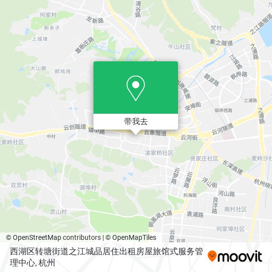 西湖区转塘街道之江城品居住出租房屋旅馆式服务管理中心地图
