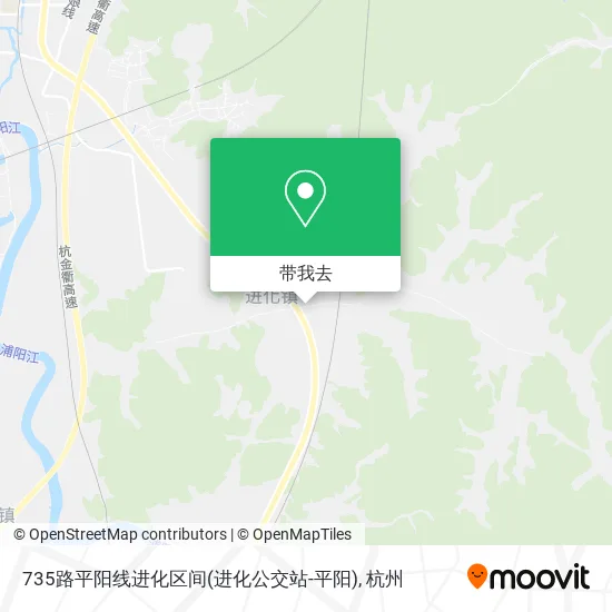 735路平阳线进化区间(进化公交站-平阳)地图