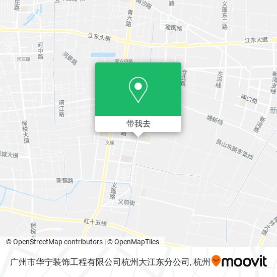 广州市华宁装饰工程有限公司杭州大江东分公司地图