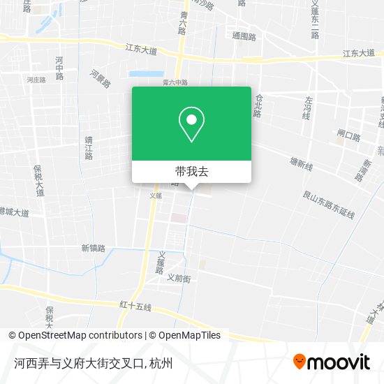 河西弄与义府大街交叉口地图
