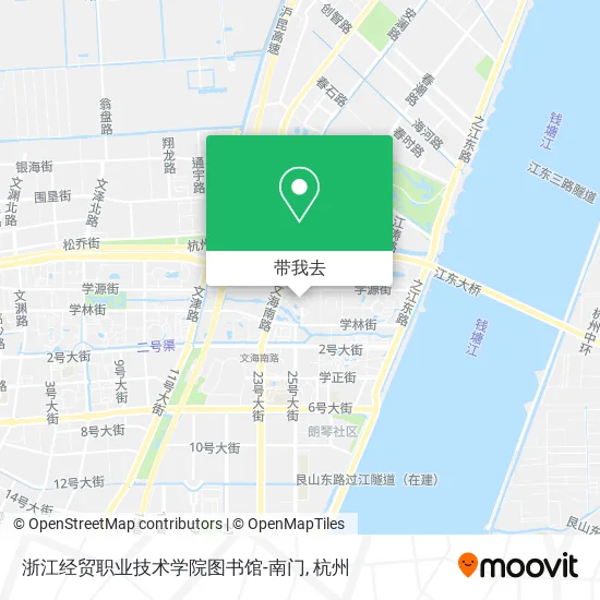 浙江经贸职业技术学院图书馆-南门地图