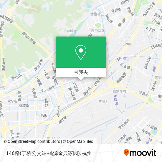 146路(丁桥公交站-桃源金典家园)地图