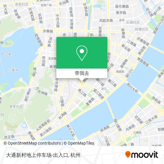 大通新村地上停车场-出入口地图