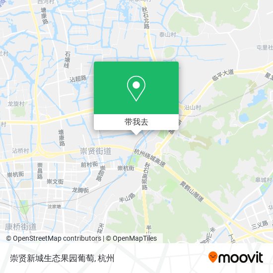 崇贤新城生态果园葡萄地图