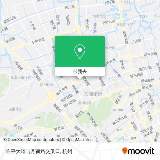 临平大道与月荷路交叉口地图