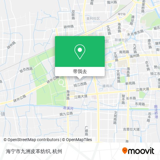 海宁市九洲皮革纺织地图