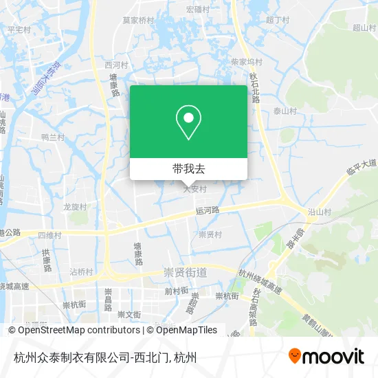 杭州众泰制衣有限公司-西北门地图