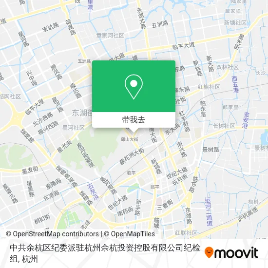 中共余杭区纪委派驻杭州余杭投资控股有限公司纪检组地图