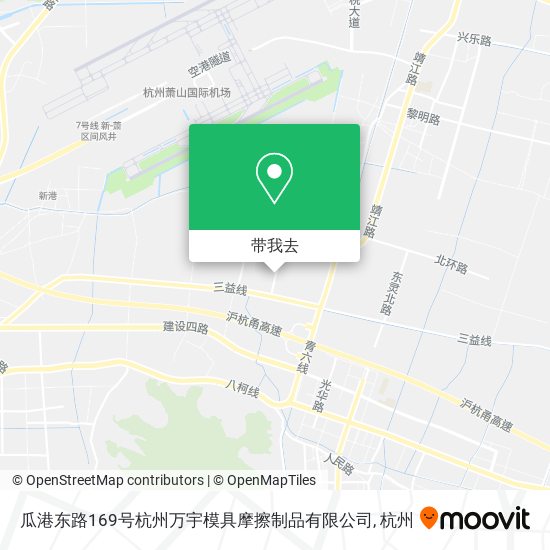 瓜港东路169号杭州万宇模具摩擦制品有限公司地图