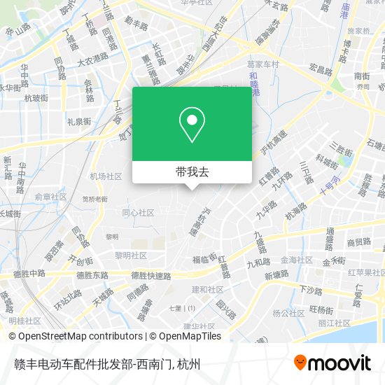 赣丰电动车配件批发部-西南门地图