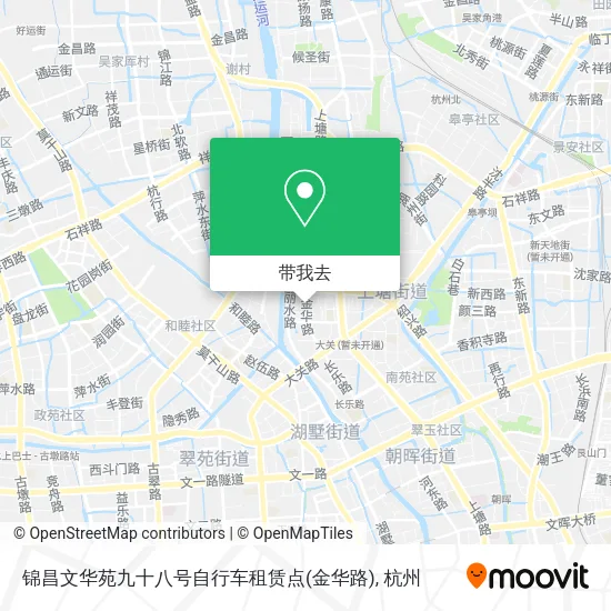 锦昌文华苑九十八号自行车租赁点(金华路)地图