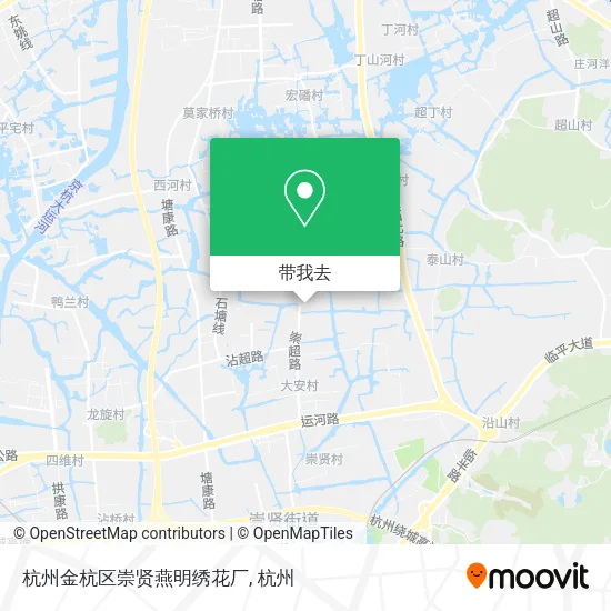 杭州金杭区崇贤燕明绣花厂地图