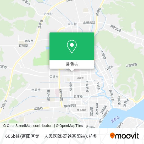 606b线(富阳区第一人民医院-高铁富阳站)地图