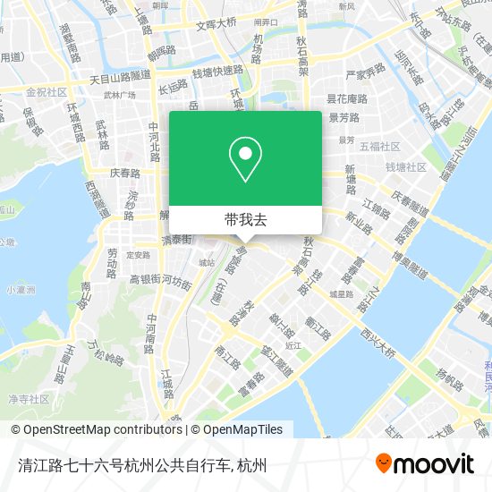 清江路七十六号杭州公共自行车地图
