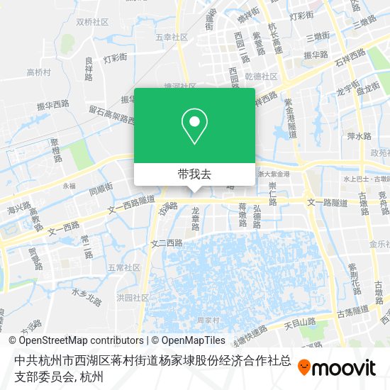 中共杭州市西湖区蒋村街道杨家埭股份经济合作社总支部委员会地图