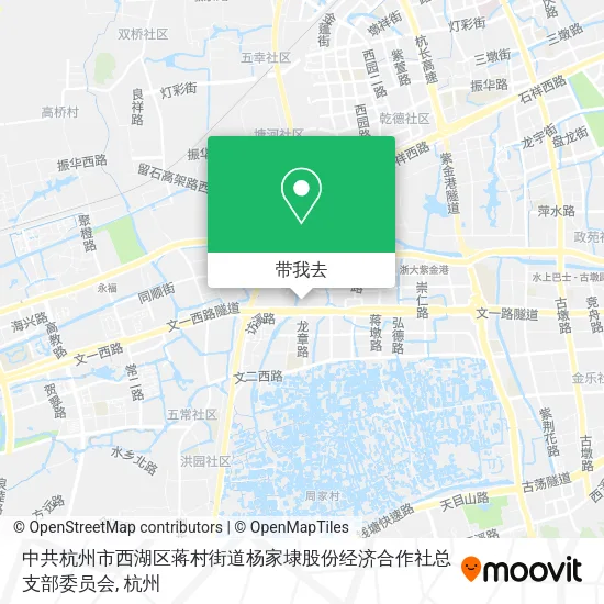 中共杭州市西湖区蒋村街道杨家埭股份经济合作社总支部委员会地图