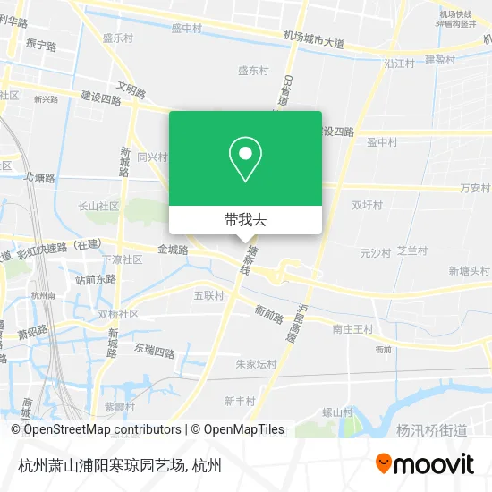 杭州萧山浦阳寒琼园艺场地图