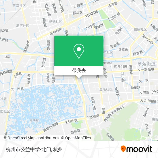 杭州市公益中学-北门地图