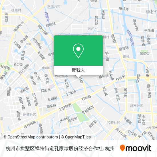 杭州市拱墅区祥符街道孔家埭股份经济合作社地图