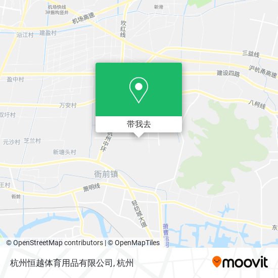 杭州恒越体育用品有限公司地图