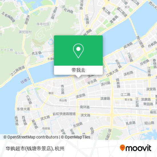 华购超市(钱塘帝景店)地图
