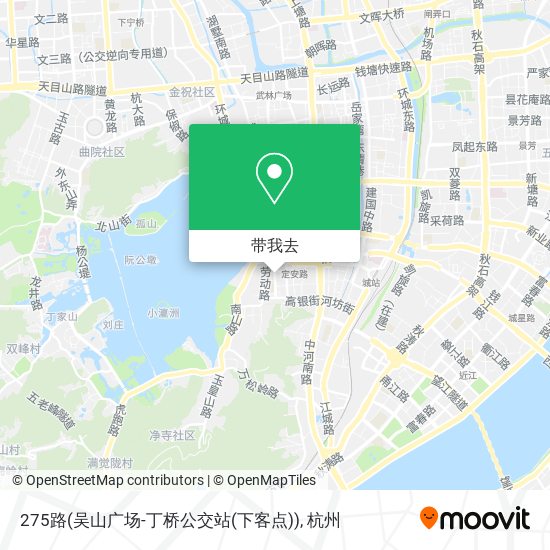 275路(吴山广场-丁桥公交站(下客点))地图