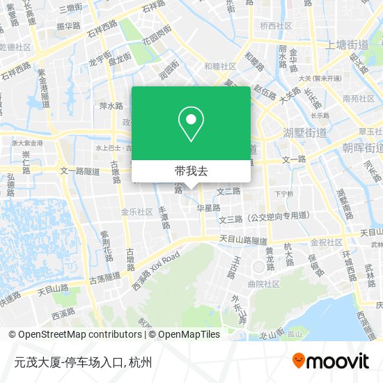 元茂大厦-停车场入口地图