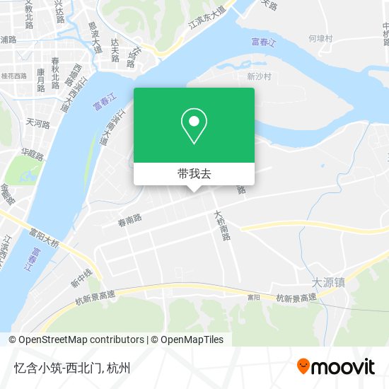忆含小筑-西北门地图