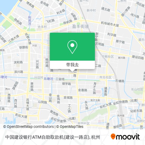 中国建设银行ATM自助取款机(建设一路店)地图