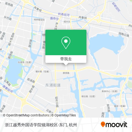 浙江越秀外国语学院镜湖校区-东门地图