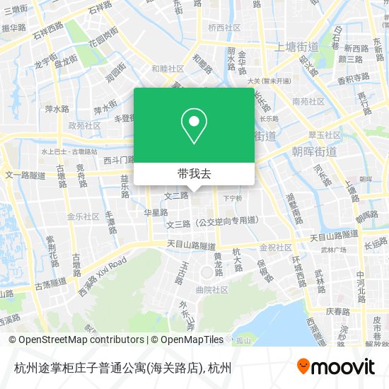 杭州途掌柜庄子普通公寓(海关路店)地图